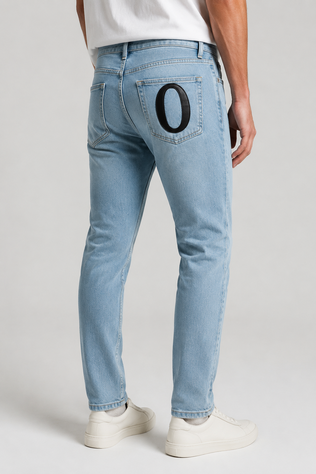 Slim-Tapered Washed Denim Jeans