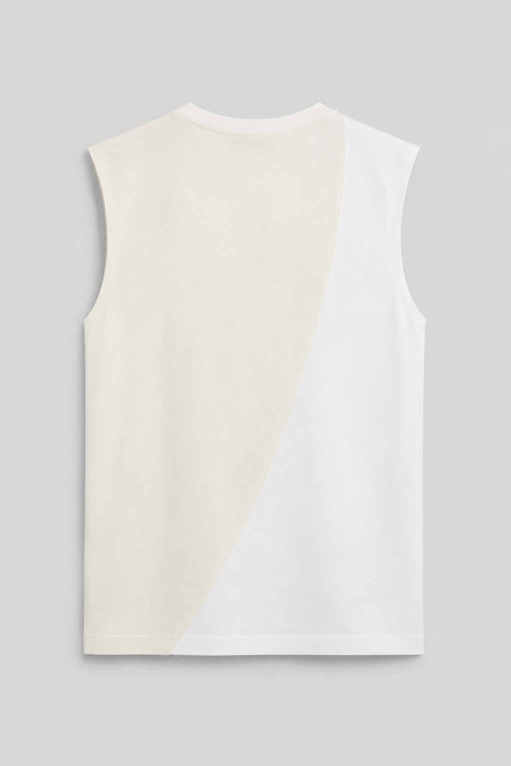 Asymmetric Two-Tone Sleeveless Top