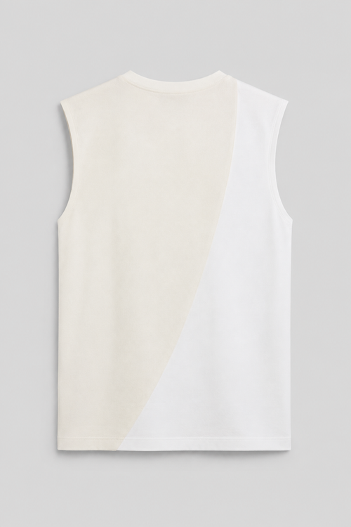 Asymmetric Two-Tone Sleeveless Top