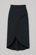 Architectural Asymmetric Wrap Skirt